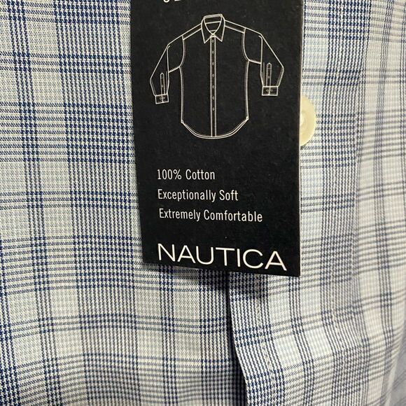 Nautica Classic Fit Bottom Up Long Sleeve Shirt Blue Men’s Size 17, 32/3… - Picture 11 of 12